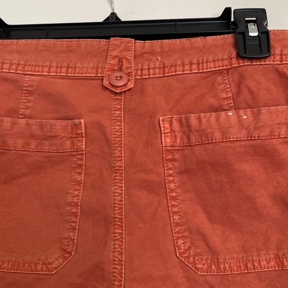 Anthropologie The Wanderer Cargo Shorts Pockets Orange Red Sz 25 - Picture 7 of 12